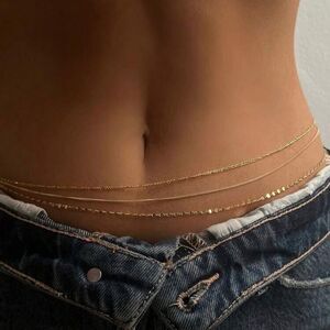 Gold Layered belly chain A1410